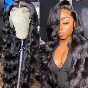 Wholesale black women bob wigs Straight burgundy 36 inch braided brazilian kinky straight human hair lace front wigs