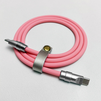 Cable de Carga Rápida USB C de Silicona Suave y Duradero, Cable de Cargador de Teléfono Extra Grueso de 240 W para iPhone 15 16
