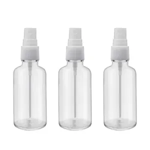 Grosir semprotan kosong 10ml 30ml 50ml 100ml linen rumah tangga minyak rambut rumah plastik alkohol kabut halus 4oz botol semprot