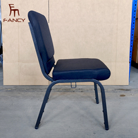 Vente directe d'usine de chaises d'église durables en métal Mobilier de théâtre empilable pour auditoriums et gymnases OEM disponible