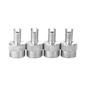Copper Valve <b>Caps</b> For Tubeless Tire American Mouth Silver Color With <b>Key</b> Slot Repair Replacement Part - Product Image 2