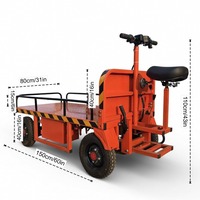 Chariot de transport électrique à batterie à quatre roues, robuste, en métal rouge, à plateau plat, modèle 2026, le plus vendu