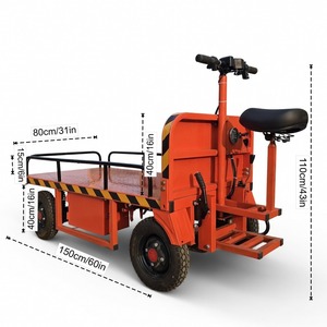<span class=keywords><strong>Carrello</strong></span> Elettrico a Quattro <span class=keywords><strong>Ruote</strong></span> <span class=keywords><strong>con</strong></span> Batteria, Piattaforma Ribaltabile, per Trasporto Merci, Modello 2026, Rosso, di Grande Successo - Product Image 6