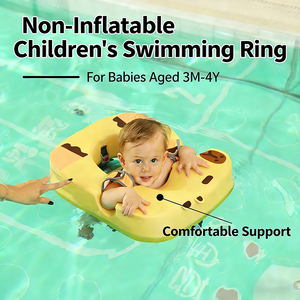 Anello Galleggiante per Neonati WaterDream in PVC Ecologico, Portatile, Non Gonfiabile, Anti-Ribaltamento, per Piscina, Sicurezza, 3 Mesi-4 Anni - Product Image 1