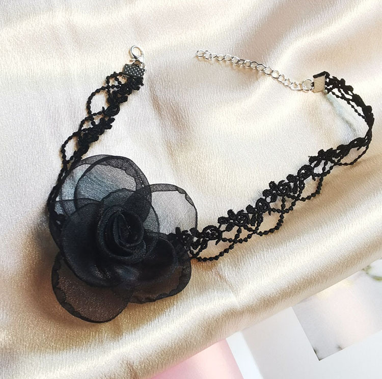 Black lace camellia