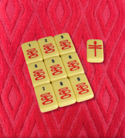 Tuiles de Mahjong Xusheng SEASONS, ensemble de 160 pièces, design pliable, résistant à l'eau, portable, en acrylique blanc, en stock