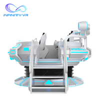 Simulador de Movimiento VR UFO de 5 Asientos 360 °   Atracción de Nave Espacial Giratoria con Juegos de Disparos y Vuelo para Parque de Atracciones