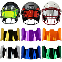 Visières de football grand format pour collection, protections oculaires en acrylique, lentilles de rugby, visières de casques de football pour présentation en vitrine acrylique