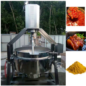 Chaudière à gaz à double enveloppe en acier inoxydable 304 de 100 litres avec agitateur pour boulangerie - Product Image 2