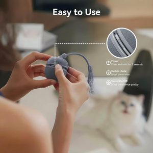 2 in 1 interaktif çevre dostu plastik kedi oyuncaklar kapalı kullanım Wicked topu Duo2 otomatik çift değiştirilebilir kabukları - Product Image 4