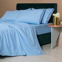 Ensemble de draps en coton 400tc, taille personnalisée, drap de lit en coton, drap plat pour hôtel et maison