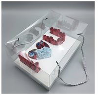 Boîte Bento transparente avec 6 cupcakes et 1+ 2 boîtes à cupcakes pour sushis avec gaufrage et pelliculage mat Plus Plus