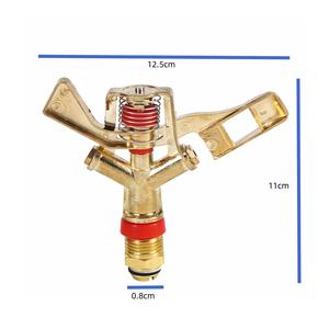1/2 "Rotierende Landwirtschaft Bewässerungs sprüh düse, Rotations-Doppeldüsen-Sprinkler aus Zine-Legierung - Product Image 3