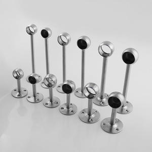 Support de tube en acier pour tringle à vêtements, tringle à rideaux, <span class=keywords><strong>fixation</strong></span> au plafond, pinces de support fixes, 20/22/25 mm - Product Image 4