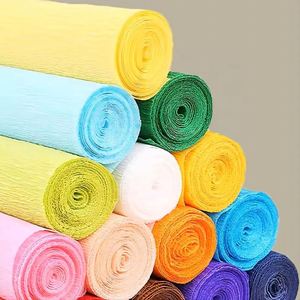 Manufacturer Supply 50*250cm <b>Wrapping</b> <b>Paper</b> Color Art <b>Wrapping</b> Crepe <b>Paper</b> Used DIY Materials Crepe <b>Paper</b> for Flower - Product Image 2