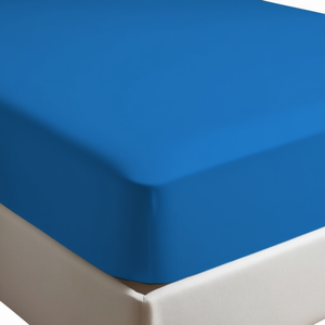 Drap-housse 100% coton couleur Avio pour lit français 140x190cm - Product Image 3