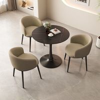 Ensemble Table Basse et Chaises Modernes pour Bureau, Détente et Négociation, Idéal pour la Maison, Salle à Manger, Salon de Thé, Café, Location ou Ameublement de Salon