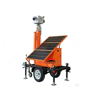 Remolques de CCTV con Energía Solar Móvil, Remolque de CCTV de Seguridad Solar Portátil para Monitoreo de Carreteras - Product Image 6