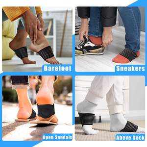 แผ่นรองรองเท้าแบบหนาพิเศษ สีเบจ รองรับอุ้งเท้ากว้าง ช่วยลดอาการปวดฝ่าเท้า รองรับแรงกระแทก เหมาะสำหรับวิ่ง เดินป่า เพิ่มความมั่นคง ผลิตจากวัสดุ EVA - Product Image 4