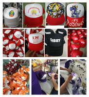 Casquette de baseball personnalisée en maille rouge, 5 panneaux, snapback plat, casquettes de camionneur en mousse