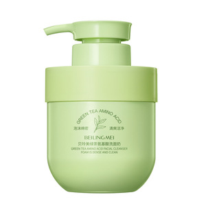 Limpiador facial con aminoácidos de té verde Beilingmei 300g Limpiador espumoso suave para control de grasa e hidratación - Product Image 5