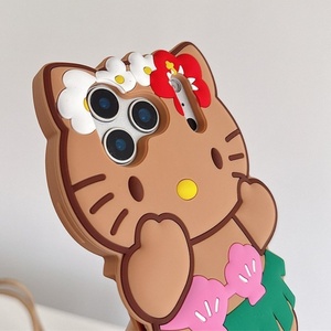 Coque de téléphone portable en silicone 3D motif chat mignon, étui en caoutchouc pour iPhone 11 12 13 14 15 16 17 Pro Max, vente en gros - Product Image 3