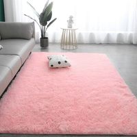 Nouveau design moderne de luxe pour la décoration de la maison, tapis en fourrure moelleuse en polyester, tapis shaggy antidérapant lavable pour le salon