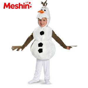 Disfraz de Papá Noel y Muñeco de Nieve Olaf para Bebés, Mono de Terciopelo Canario, Kit de Disfraces Navideños para Niños y Niñas, Regalo Navideño - Product Image 1