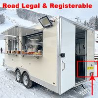Camion de restauration personnalisé avec friteuse, réfrigérateur et four pour la vente de pizzas, paninis, barbecues et diverses collations