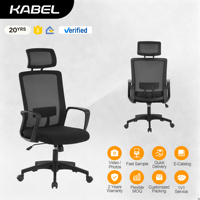 Kabel Noir Dossier Haut Silla Ergonomique Oficina Pas Cher Chaise De Bureau Silla De Oficina