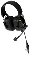 Headset Walkie Talkie ANC Over-ear dengan Peredam Kebisingan 28-34dB, Mikrofon Gooseneck 260° yang Dapat Diputar, Membutuhkan Baterai AA