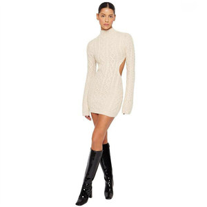 <span class=keywords><strong>Moda</strong></span> de <span class=keywords><strong>invierno</strong></span>/otoño <span class=keywords><strong>2023</strong></span>, Vestido corto de punto de ganchillo para <span class=keywords><strong>mujer</strong></span>, vestido Sexy sin espalda ajustado, vestidos de suéter de punto para <span class=keywords><strong>mujer</strong></span> - Product Image 1