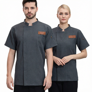 Professional <b>Chef</b> Coat Uniform Restaurant Bar Staff Custom Logo Embroidery Breathable Kitchen Work <b>Jacket</b> Wholesale Supplier - Product Image 1