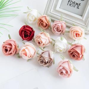 Fleur artificielle en soie de 5 cm, rose en tissu de soie, accessoires de mariage, accessoires pour fleurs de poitrine, chapeau de <span class=keywords><strong>paille</strong></span>, 2026 - Product Image 5