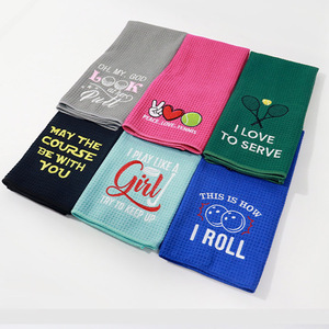2025 populaire gaufre microfibre brodé <span class=keywords><strong>Golf</strong></span> Club Logo sport serviette doux coton <span class=keywords><strong>Golf</strong></span> cadeau - Product Image 1