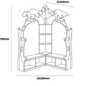 Arbre de lecture en bois Montessori étagère pour bibliothèque d'enfant garderie préscolaire maternelle salle de classe centre de garde d'enfants ensemble de meubles - Product Image 6