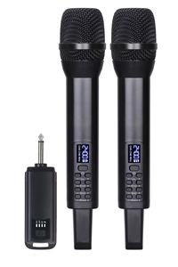 Micrófono inalámbrico D100 de 4 canales con ajuste de ecualización de graves y agudos, DSP 2.4G, para cantar y hablar en la iglesia - Product Image 2