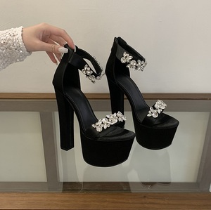 Nuevas Sandalias de Plataforma con Tacón de Aguja y Pedrería 2026, Zapatos de Diseñador, Sandalias Sexys de Moda para Mujer, Tacones de Stripper de 16 CM - Product Image 4