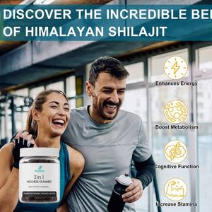 Su misura Hot Label uomo supporto immunitario <span class=keywords><strong>3</strong></span> & 1 Wellness Gummies integratori a base di erbe Shilajit mare muschio Ashwagandha per adulti - Product Image 4