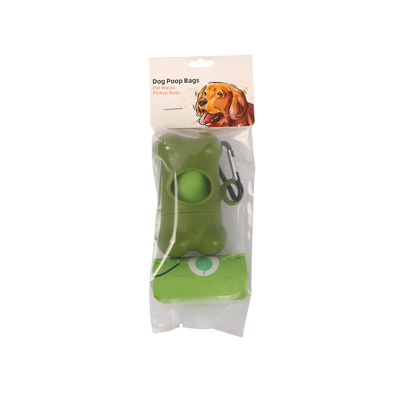 Imprimé chiot entièrement biodégradable + distributeur d'os-vert