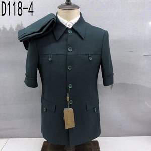 Collo alto GreenTunic <span class=keywords><strong>scuro</strong></span> abito da <span class=keywords><strong>uomo</strong></span> Slim Fit quattro tasche Business 2 pezzi cinque bottoni smoking <span class=keywords><strong>uomo</strong></span> Wedding Men abiti D118 - Product Image 2