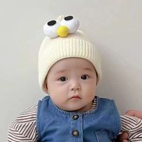 Vente en gros directe d'usine, bonnet tricoté pour bébé de 1 à 5 ans, motif d'oiseau mignon, doublure en polaire douce, bonnet pour enfant, usage quotidien en hiver