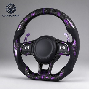 Volante Personalizado para Volkswagen MK7 R Golf GTI para Passat, Fibra de Carbono y Cuero, 3 Radios, Agarre de 40 mm - Product Image 4