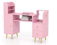 Meubles de salon commerciaux en bois modernes, tables à ongles, ensemble table et chaise pour salon de manucure, rangement, prix spécial économique