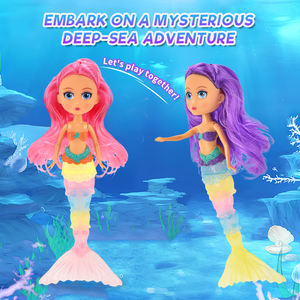 SY 7,5 pulgadas Mini <span class=keywords><strong>sirena</strong></span> princesa muñeca pequeña <span class=keywords><strong>sirena</strong></span> vestir bebé muñeca juguete para juego <span class=keywords><strong>de</strong></span> simulación marioneta teatro producto - Product Image 3