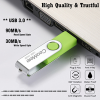 Memoria USB Ceamere C14 Giratoria de Metal, USB 2.0 y 3.0, 2GB, 4GB, 8GB, 16GB, 32GB, 64GB, 128GB, con Logotipo Personalizado