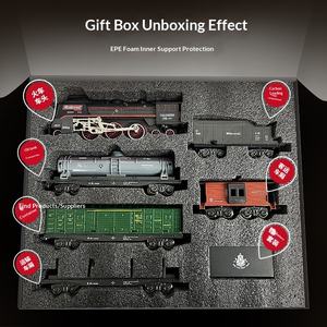 Juguete de <span class=keywords><strong>Tren</strong></span> de Plástico con Pilas para Niños, Juguete <span class=keywords><strong>El</strong></span>éctrico Navideño para Interiores, Divertido Juego de Rieles de <span class=keywords><strong>Tren</strong></span> Rápido con Vapor y Humo para Niños - Product Image 4