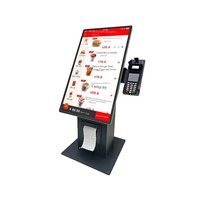 Caisse enregistreuse tout-en-un intelligente de 15,6 pouces noire, basée sur Android, pour la restauration en libre-service, avec reconnaissance faciale POS et NFC
