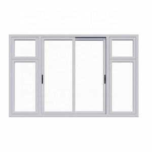 Faible coût rupture thermique ouragan résistant aux chocs vinyle blanc UPVC fenêtres coulissantes avec <span class=keywords><strong>double</strong></span> <span class=keywords><strong>vitrage</strong></span> verre - Product Image 4