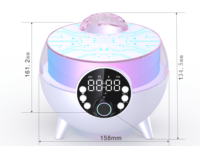 Réveil Chargement sans fil USB Bluetooth Chargeur sans fil Dreamy Color Lights Starry Sky Plafonniers Home Party